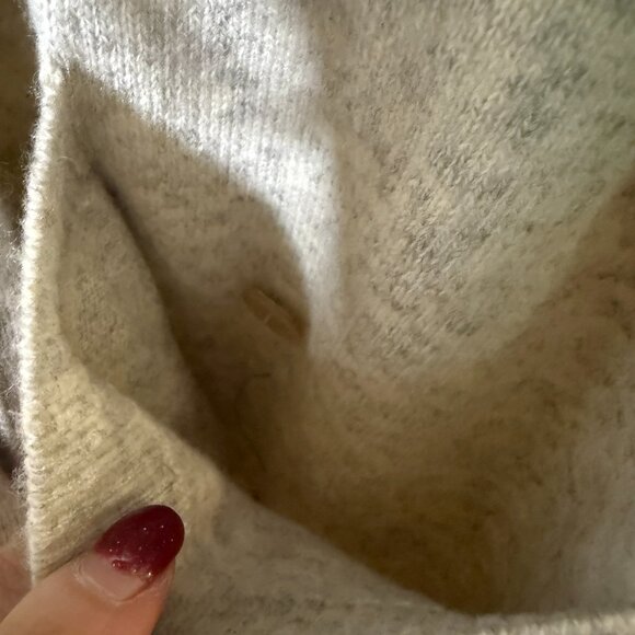 Malo 100% Cashmere Cardigan & Short Sleeve Sweater Set Oatmeal Size Medium - Picture 7 of 14